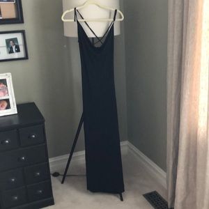Strappy black sundress